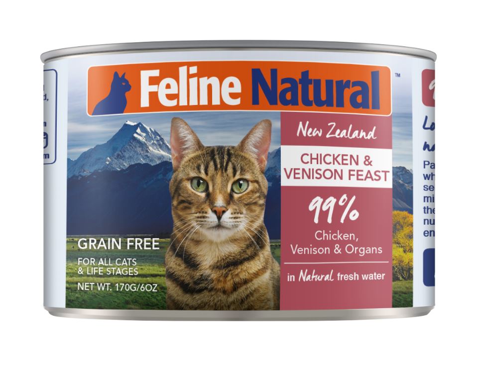 紐西蘭K9鮮燉生肉主食貓罐-無穀雞+鹿170g