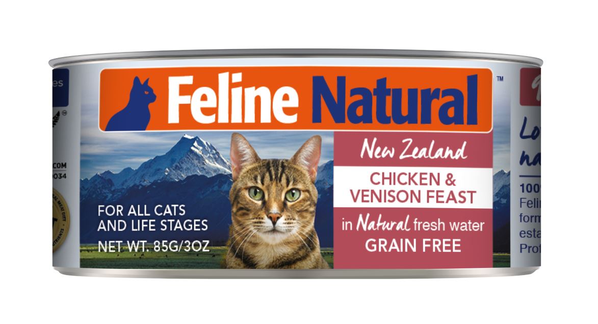 紐西蘭K9鮮燉生肉主食貓罐-無穀雞+鹿85g