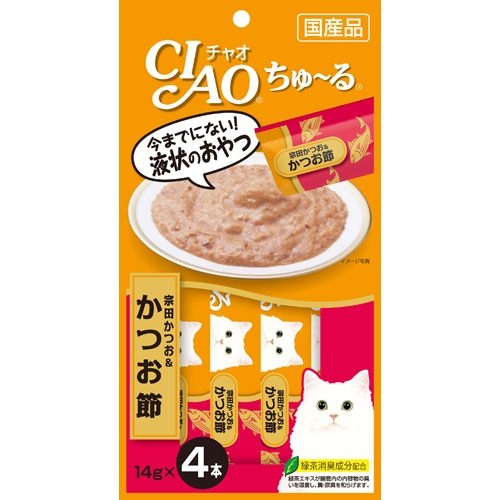 CIAO啾嚕液狀肉泥-鰹魚+柴魚片(4SC-75)